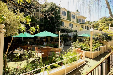 Outdoor banquet area