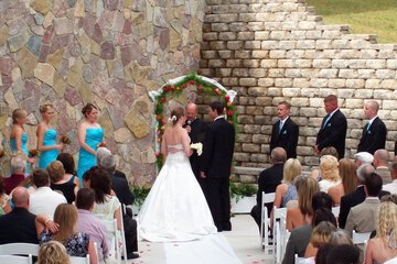 Outdoor wedding area