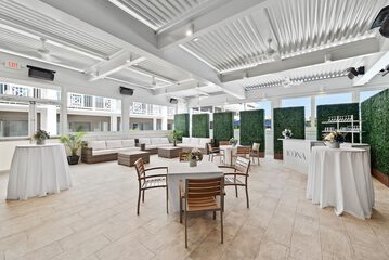 Outdoor wedding area