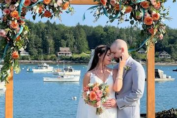 Outdoor wedding area