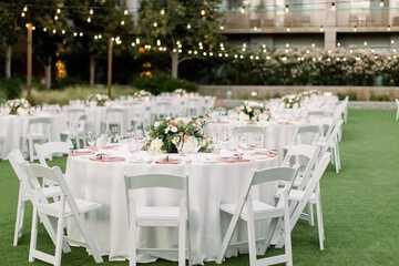 Outdoor wedding area