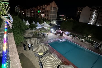 Outdoor banquet area