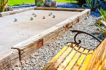 Outdoor banquet area