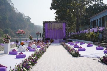 Outdoor banquet area