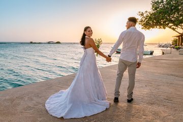 Outdoor wedding area