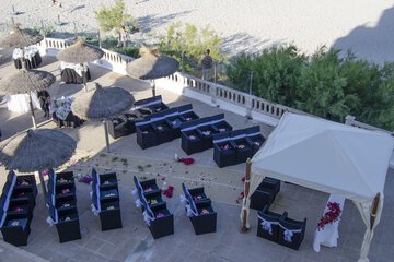Outdoor wedding area