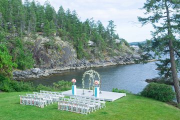 Outdoor wedding area