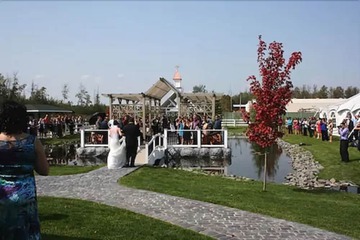 Outdoor wedding area