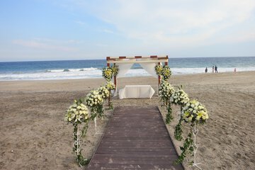 Outdoor wedding area