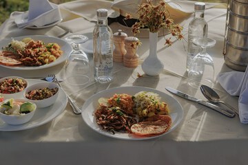 Couples dining