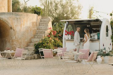 Outdoor wedding area