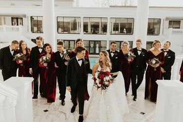 Outdoor wedding area