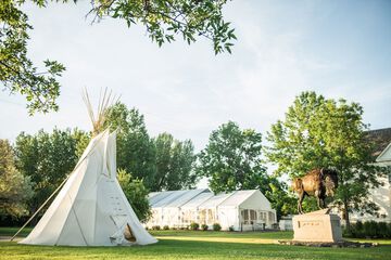 Outdoor banquet area