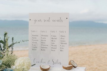 Outdoor wedding area