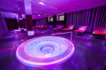 Indoor spa tub