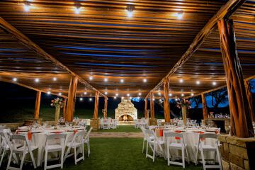 Outdoor wedding area