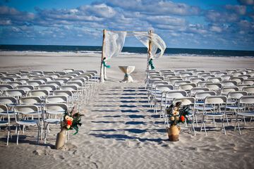 Outdoor wedding area