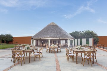 Outdoor banquet area