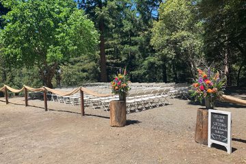 Outdoor wedding area