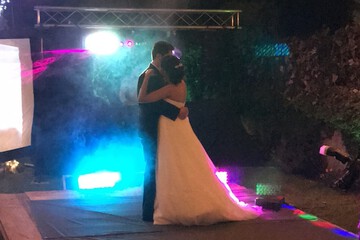 Outdoor wedding area