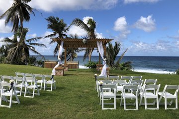 Outdoor wedding area