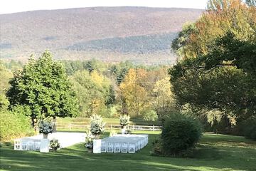 Outdoor wedding area
