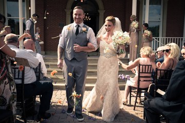 Outdoor wedding area