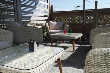 Outdoor banquet area
