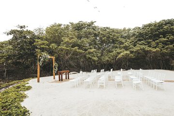 Outdoor wedding area