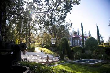 Outdoor wedding area