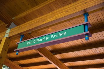 Outdoor banquet area