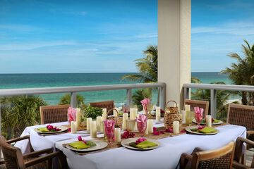 Outdoor wedding area