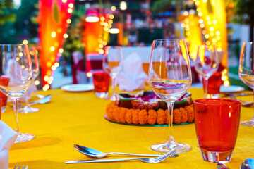 Outdoor wedding area