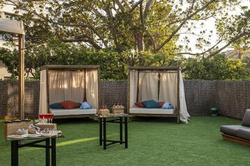 Outdoor banquet area