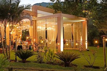 Outdoor banquet area