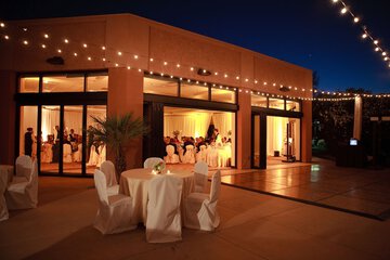 Outdoor banquet area