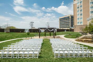 Outdoor banquet area