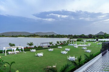 Outdoor wedding area