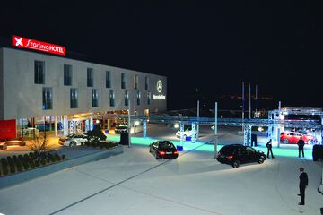 Outdoor banquet area