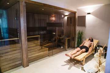 Indoor spa tub