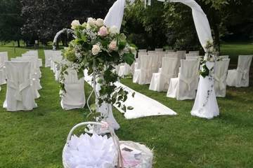 Outdoor wedding area