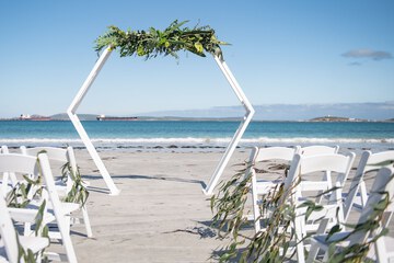 Outdoor wedding area