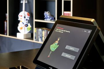 Check-in/check-out kiosk