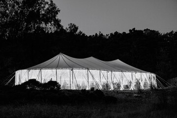 Outdoor wedding area