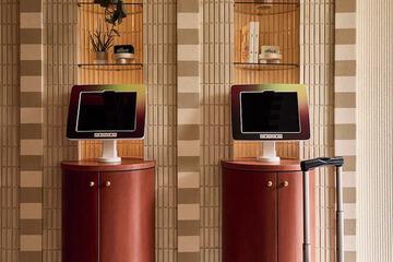 Check-in/check-out kiosk