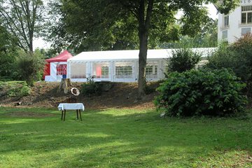 Outdoor banquet area
