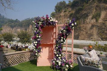 Outdoor banquet area