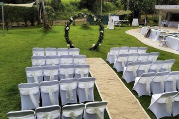 Outdoor wedding area