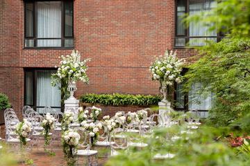 Outdoor wedding area