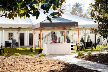 Outdoor wedding area